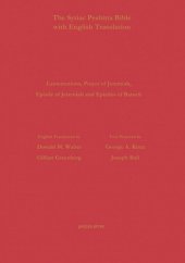 book Lamen., Prayer & Ep of Jer, 1/2 Ep of Baruch According to the Syriac Peshitta with Eng. Tr.