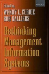 book Rethinking Management Information Systems: An Interdisciplinary Perspective