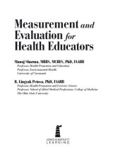 book Measurement and Evaluation for Health Educators