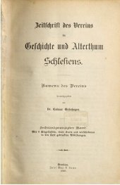 book Zeitschrift des Vereins für Geschichte und Alterthum Schlesiens