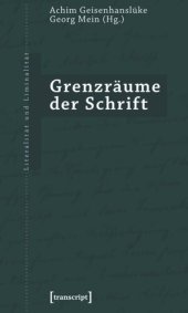 book Grenzräume der Schrift