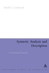 book Syntactic Analysis and Description: A Constructional Approach