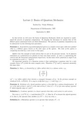 book Quantum Computation: Lecture Notes