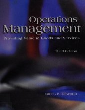 book Operations Management: Providing Value in Goods and Services