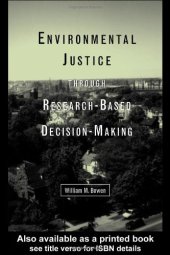 book Environmental Justice Through Research-Based Decision-Making 