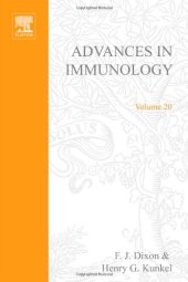 book Advances in Immunology, Vol. 20