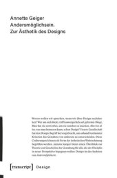 book Andersmöglichsein. Zur Ästhetik des Designs