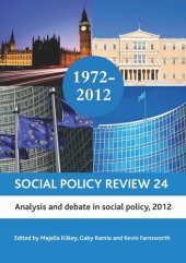 book Social Policy Review 24: Analysis and Debate in Social Policy, 2012