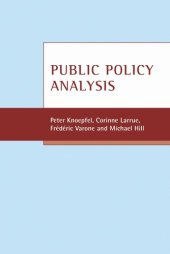 book Public policy analysis