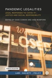 book Pandemic Legalities: Legal Responses to COVID-19 – Justice and Social Responsibility