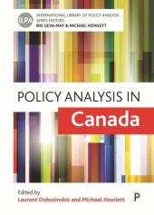 book Policy Analysis in Canada