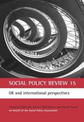 book Social Policy Review 15: UK and international perspectives