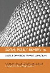 book Social Policy Review 16: Analysis and debate in social policy, 2004