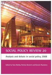 book Social Policy Review 20: Analysis and debate in social policy, 2008