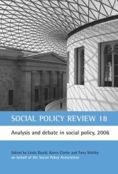 book Social Policy Review 18: Analysis and debate in social policy, 2006