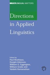 book Directions in Applied Linguistics: Essays in Honor of Robert B. Kaplan