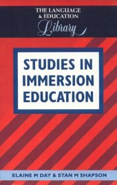 book Studies in Immersion Education