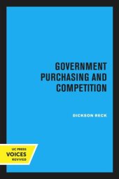 book Government Purchasing and Competition