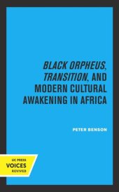 book Black Orpheus, Transition, and Modern Cultural Awakening in Africa