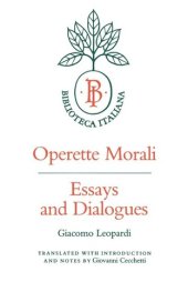 book Operette Morali: Essays and Dialogues