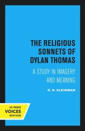 book The Religious Sonnets of Dylan Thomas