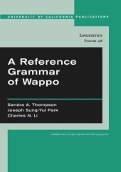 book A Reference Grammar of Wappo