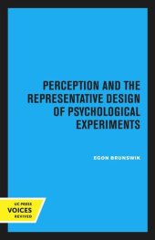 book Perception and the Representative Design of Psychological Experiments