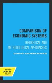 book Comparison of Economic Systems: Theoretical and Methodological Approaches