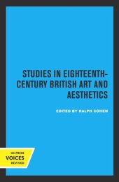 book Studies in Eighteenth-Century British Art and Aesthetics