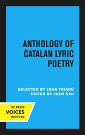 book Anthology of Catalan Lyric Poetry