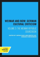 book The Weimar Republic Sourcebook