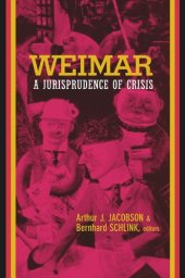 book Weimar: A Jurisprudence of Crisis