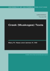 book Creek (Muskogee) Texts