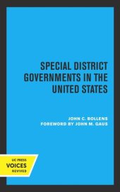 book Special District Governments in the United States