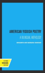 book American Yiddish Poetry: A Bilingual Anthology