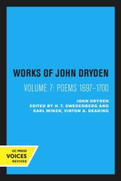 book Works of John Dryden: Volume 7 Poems 1697–1700