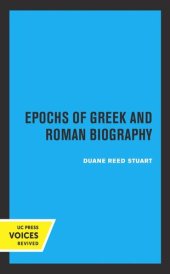 book Epochs of Greek and Roman Biography