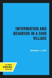 book Information and Behavior in a Sikh Village