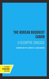 book The Korean Buddhist Canon: A Descriptive Catalogue