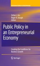 book Public Policy in an Entrepreneurial Economy: Creating the Conditions for Business Growth 