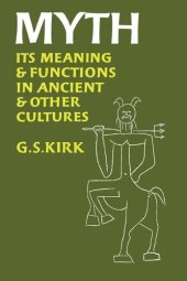 book Myth: Its Meaning and Functions in Ancient and Other Cultures