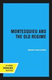 book Montesquieu and the Old Regime