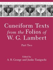 book Cuneiform Texts from the Folios of W. G. Lambert, Part Two