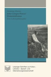 book John Cowper Powys' Elementalismus: Eine Lebensphilosophie