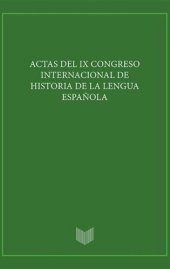 book Actas del IX Congreso Internacional de Historia de la Lengua: Cádiz, 2012