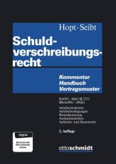 book Schuldverschreibungsrecht: Kommentar - Handbuch - Vertragsmuster