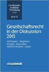 book Gesellschaftsrecht in der Diskussion 2015