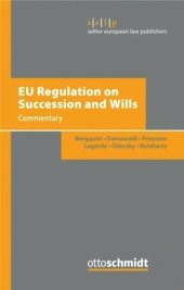 book EU Regulation on Succession and Wills: Commentary