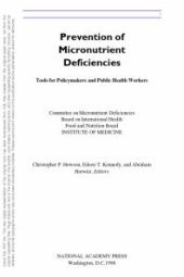 book Prevention of Micronutrient Deficiencies: Tools for Policymakers and Public Health Workers