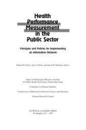 book Health Performance Measurement in the Public Sector: Principles and Policies for Implementing an Information Network